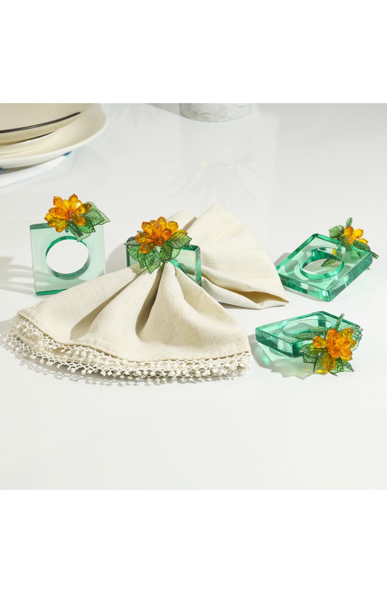 Tiramisu Acrylic Set of 4 Napkin Rings, Alternate, color, 