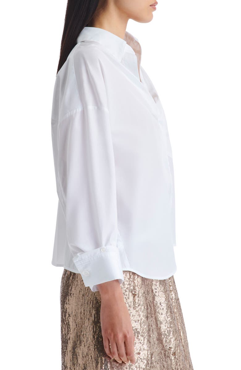 TWP Run Don't Walk Asymmetric Button-Up Shirt, Alternate, color, 