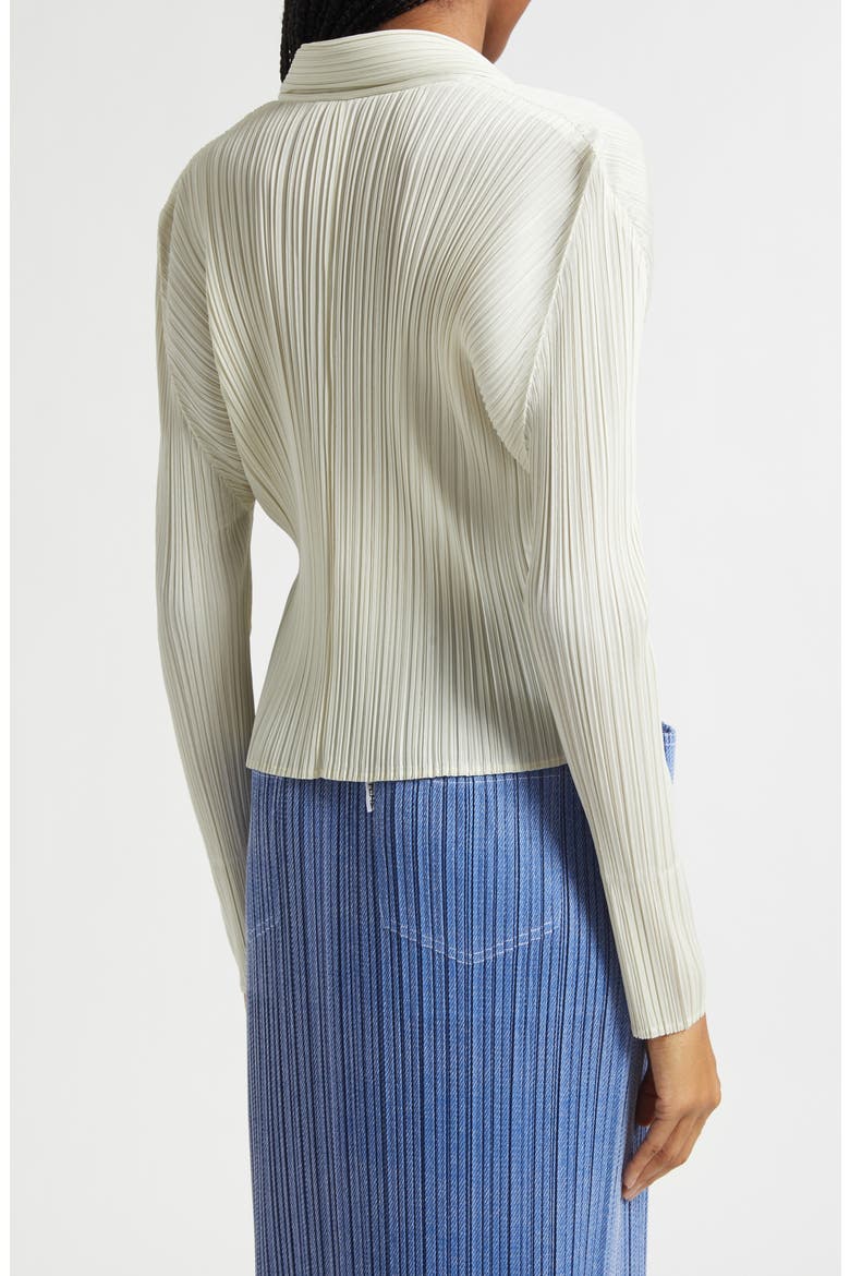 Monthly Colors May Pleated Button-Up Shirt, Alternate, color, IVORY