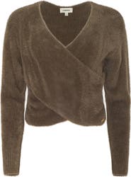 L
AGENCE Antonella Surplice Neck Sweater