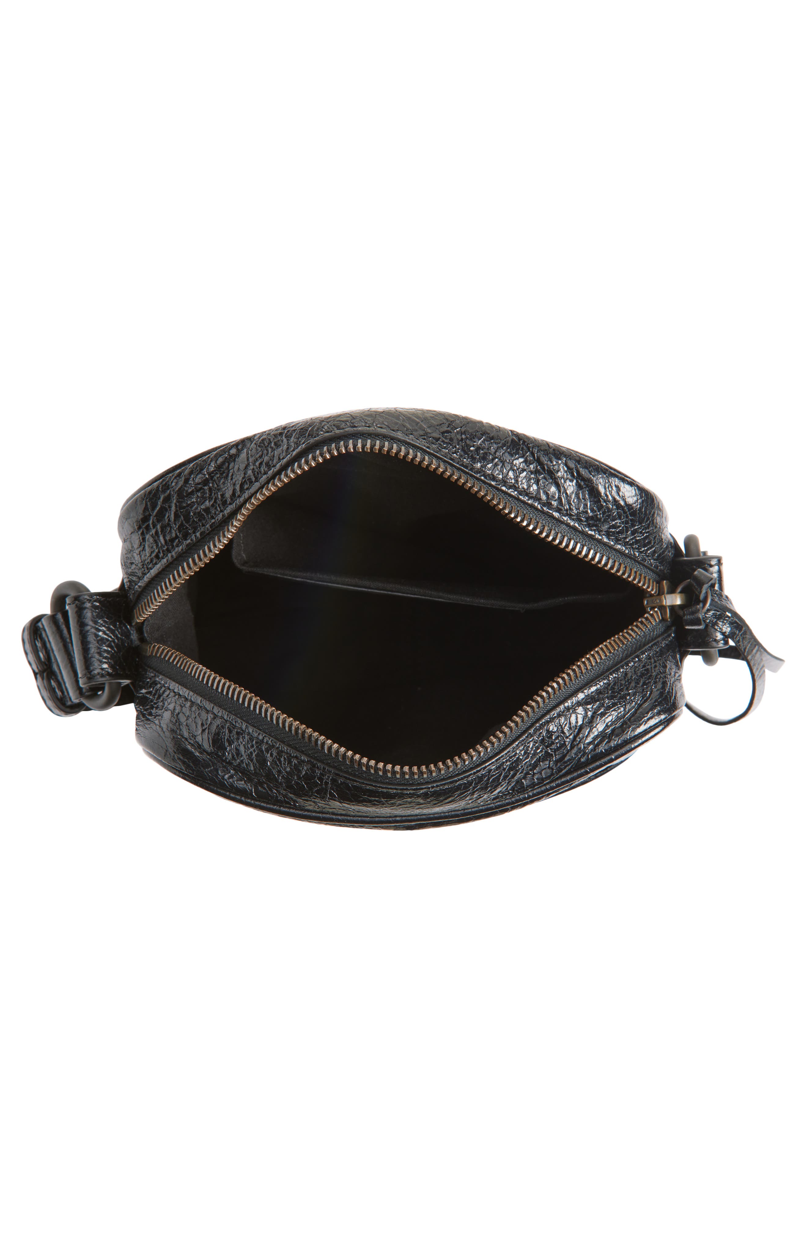 Balenciaga Le City Vertical Arena Leather Crossbody Bag, Alternate, color, 1000 Black