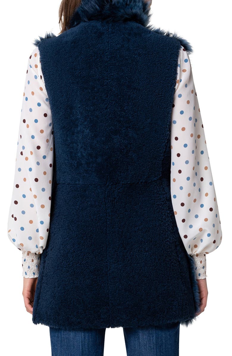 Akris punto Genuine Shearling Vest, Alternate, color, 