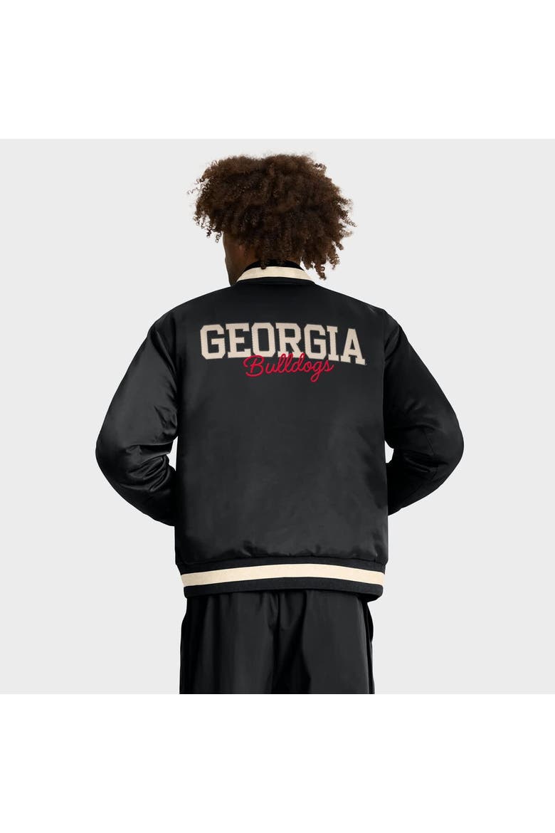 Men's Nike Black Georgia Bulldogs Legacy Full-Snap Bomber Jacket, Alternate, color, Black