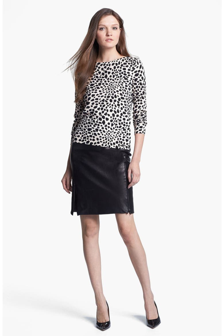 'Tinkit' Print Sweater, Alternate, color, LEOPARD SPOTS IVORY