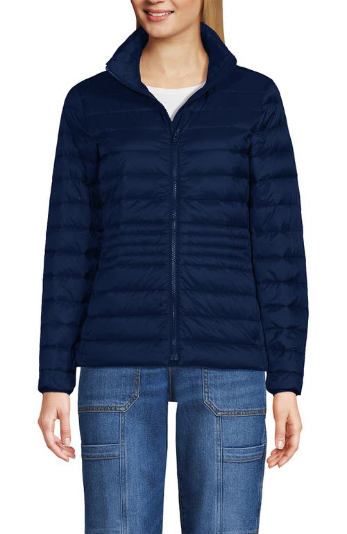 Lands' End Wanderweight Ultralight Packable Down Jacket In Deep Sea Navy
