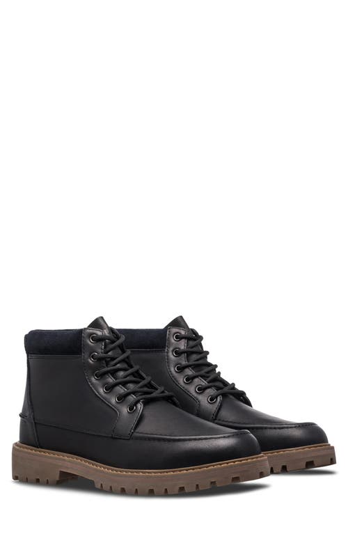 Clae Romare Lugged Apron Toe Boot In Black