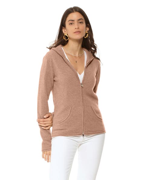 Pure Cashmere Double Zip Hoodie Sweater