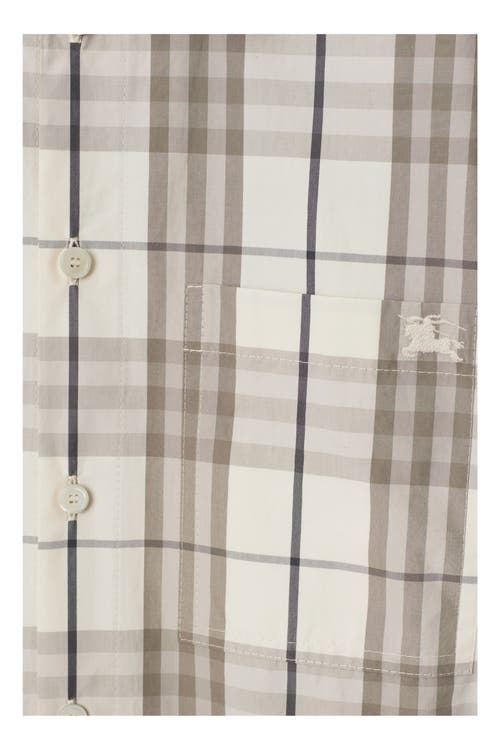 Burberry Check Buckle Short-sleeve Shirtdress In Cotton