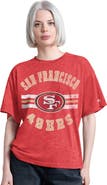 STARTER Women's Starter  Scarlet San Francisco 49ers Jump Shot Boyfriend Tri-Blend T-Shirt