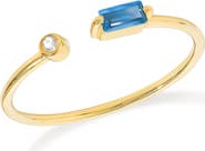 YS GEMS Double Stone Open Band Ring