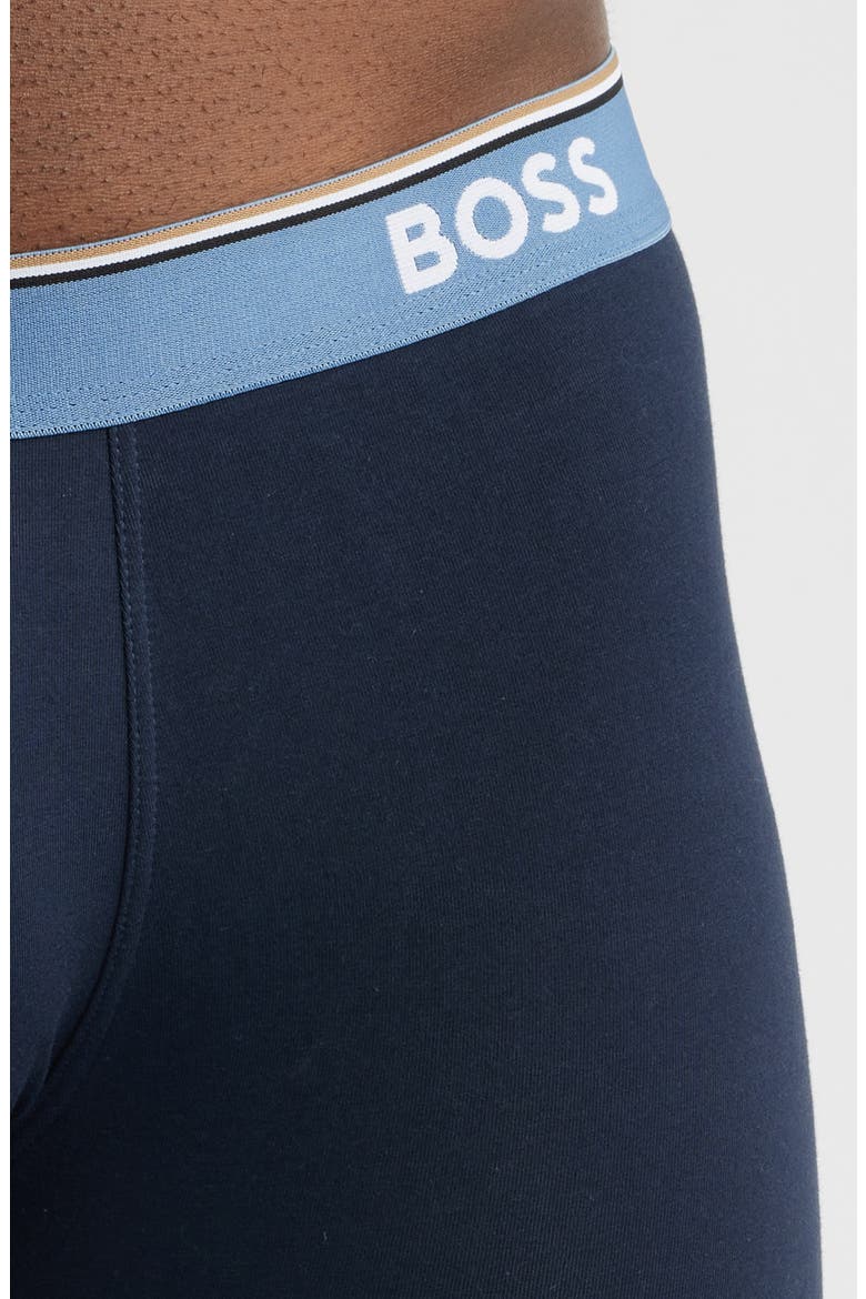 3-Pack Power Stretch Cotton Long Boxer Briefs, Alternate, color, NAVY
