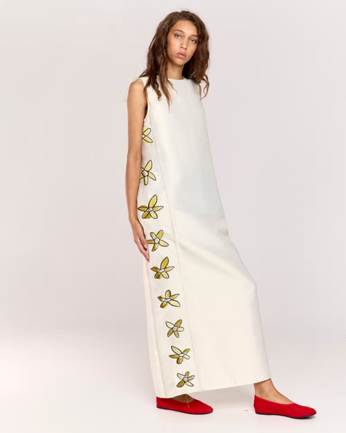 Romy Bloom Shift Maxi In Cream