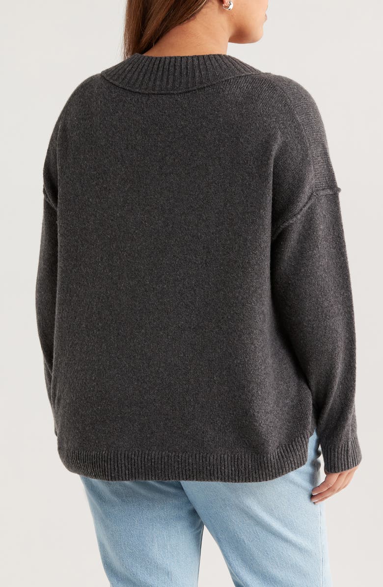 Treasure & Bond Slouchy V-Neck Sweater, Alternate, color,