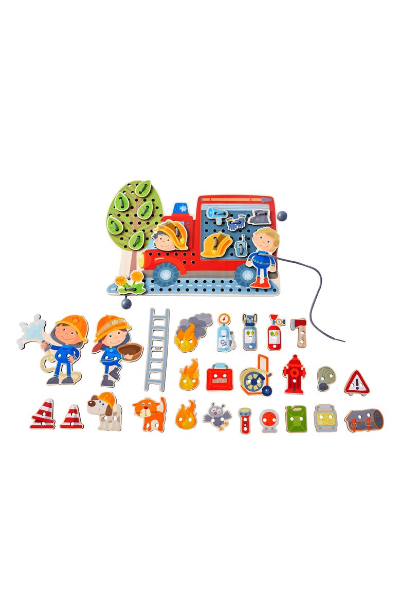 HABA In Action! Fire Rescue Threading & Lacing Game, Alternate, color,