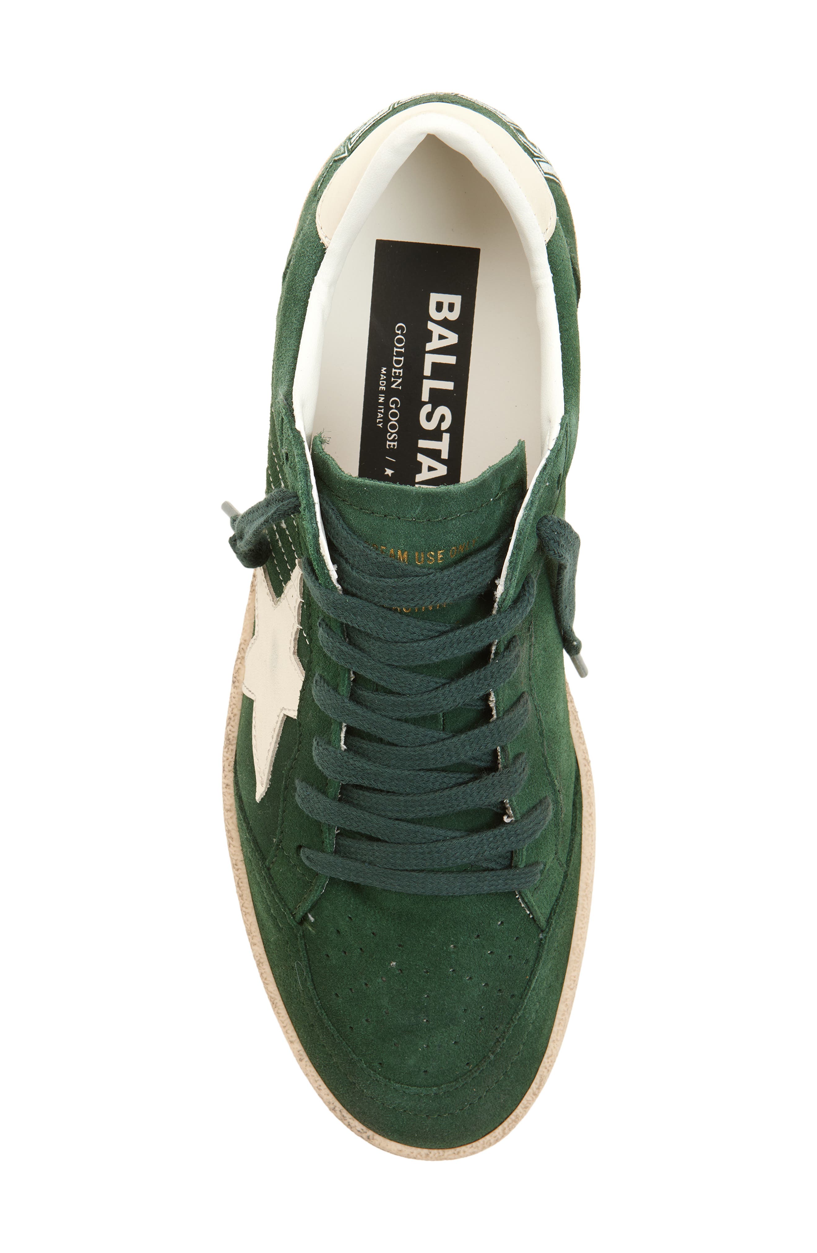 Golden Goose Ball Star Sneaker, Alternate, color, Dark Green/Cream