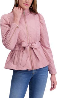 Kensie Quilted Peplum Jacket