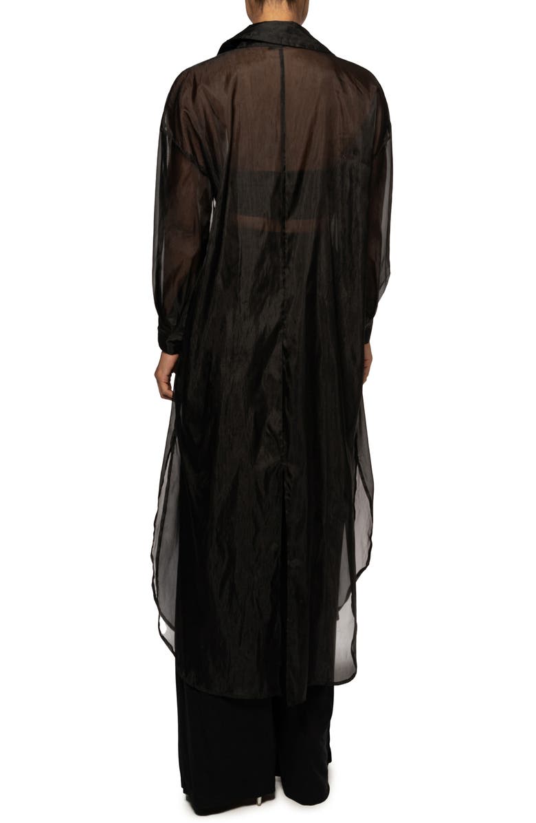 JLUXLABEL Lia Sheer Button-Up Shirtdress, Alternate, color,