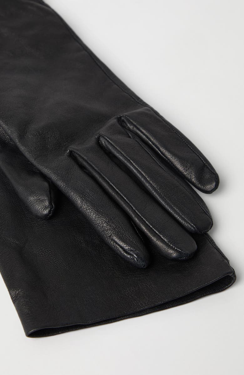 Brunello Cucinelli Nappa leather long gloves, Alternate, color, 