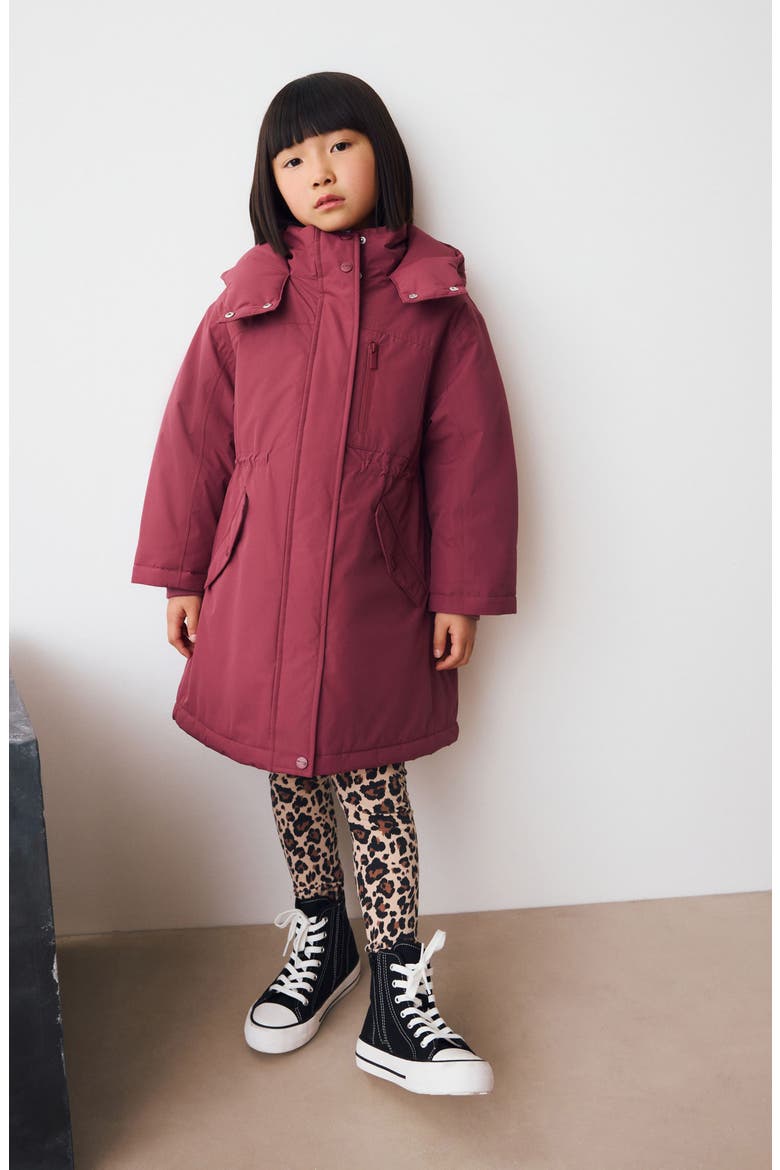 Kids' Midweight Waterproof Hooded Jacket, Alternate, color, PINK