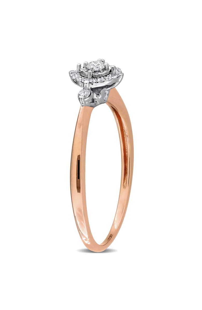 Julianna B. 1/8 ctw Lab-Grown Diamond Halo Ring 18k Two-Tone, Alternate, color, 