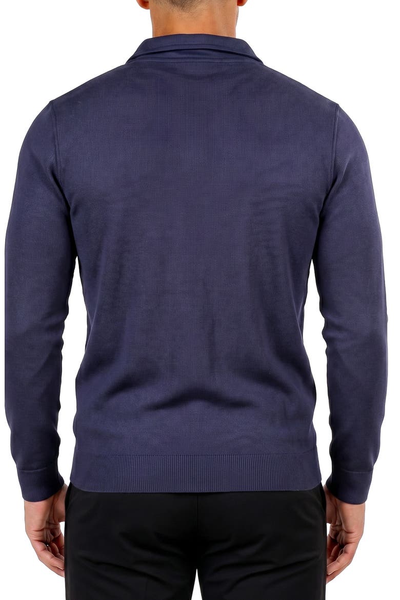 Mercerized Cotton Quarter Zip Pullover, Alternate, color, BLUE