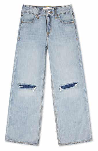 abercrombie kids Kids' Ripped High Waist Wide Leg Jeans