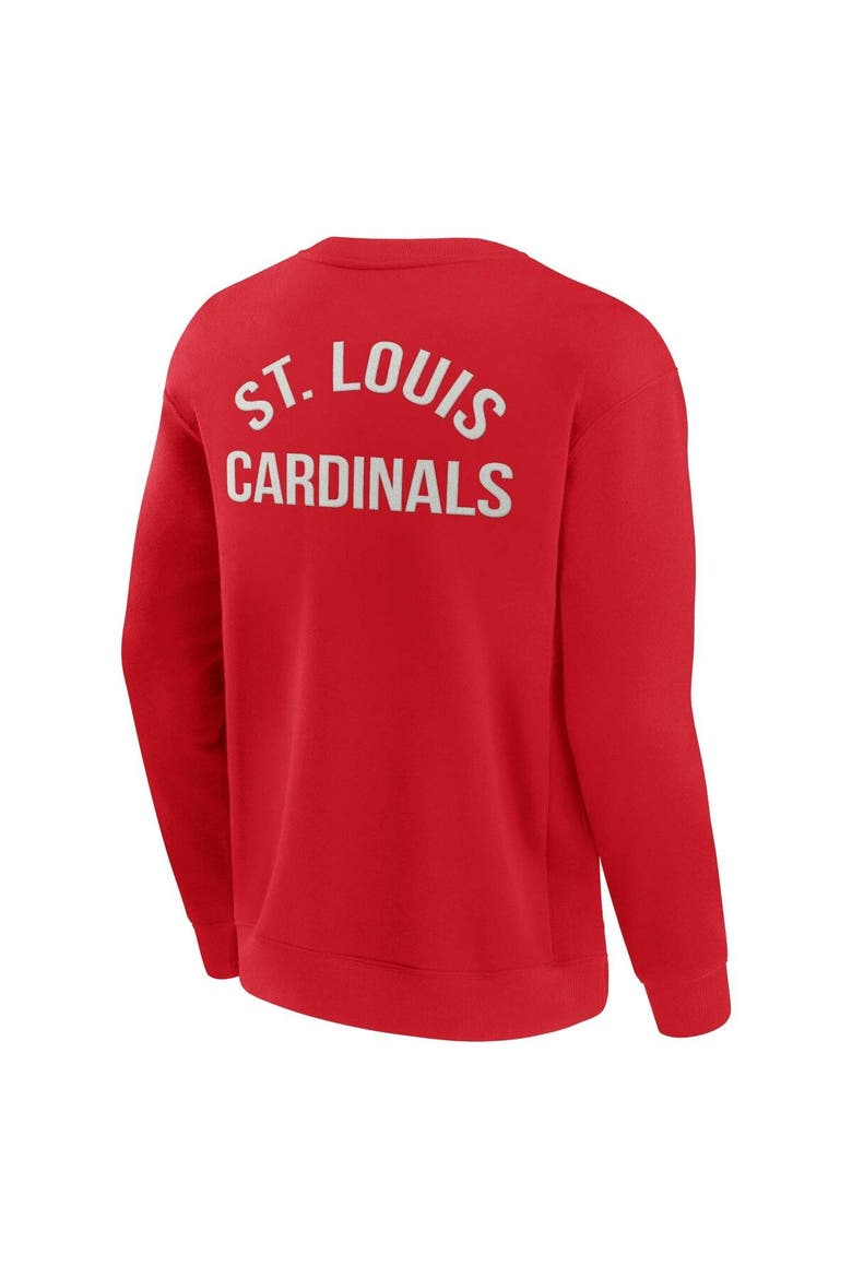 Unisex Fanatics Signature Red St. Louis Cardinals Super Soft Pullover Crew Sweatshirt, Alternate, color, Red