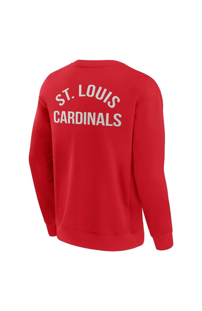 Fanatics Signature Unisex Fanatics Signature Red St. Louis Cardinals Super Soft Pullover Crew Sweatshirt, Alternate, color, Red