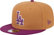 New Era Men's New Era Brown/Purple Los Angeles Dodgers Color Pack Two-Tone 9FIFTY Snapback Hat