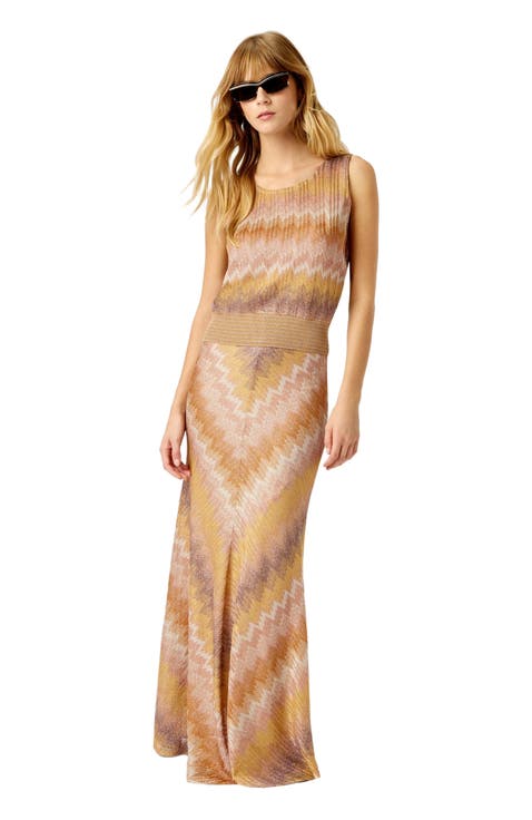 Snake-pattern Viscose Lamé Tank Top