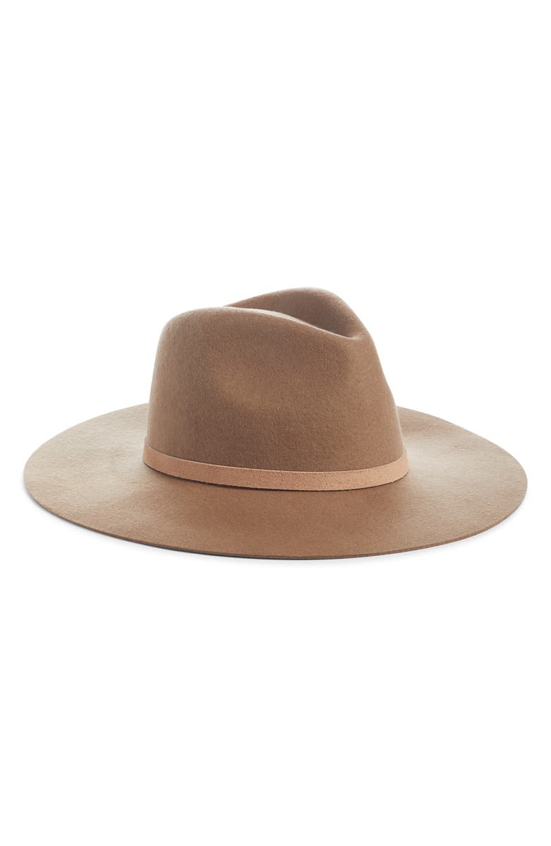Lack of Color The Grove Wool & Leather Fedora, Main, color,