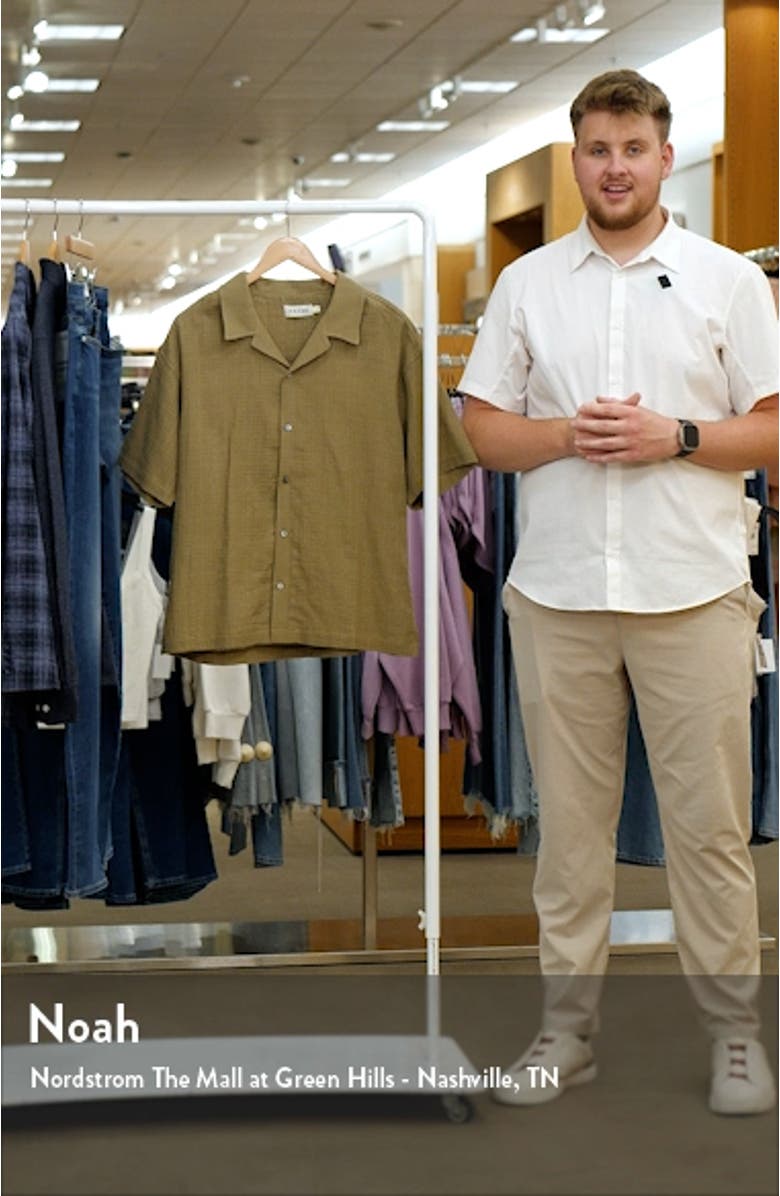 Oversize Textured Cotton Camp Shirt, sales video thumbnail