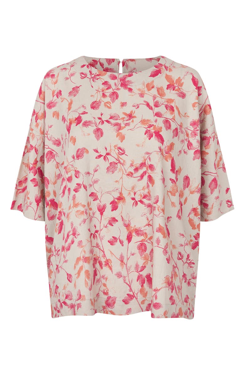 Masai Copenhagen MaDegana Floral Print Top, Alternate, color, Carmine