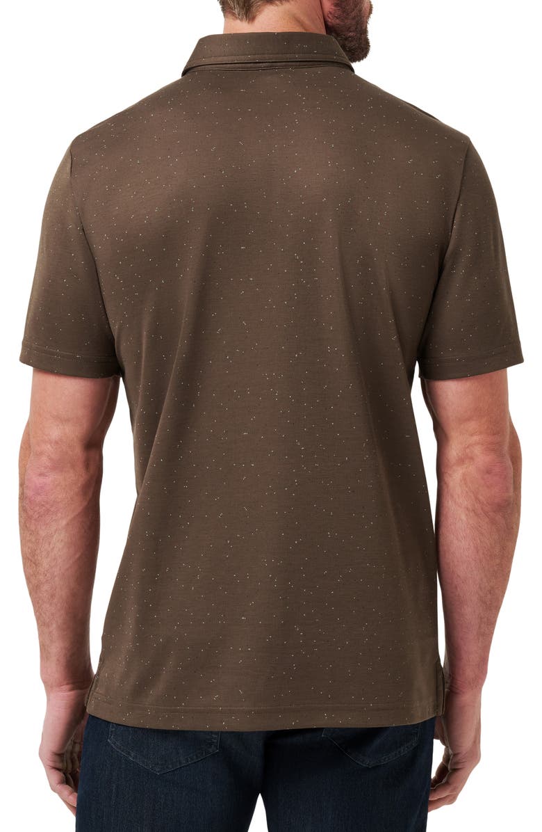 TravisMathew Special Trip Ditsy Cotton Blend Polo, Alternate, color, Chocolate