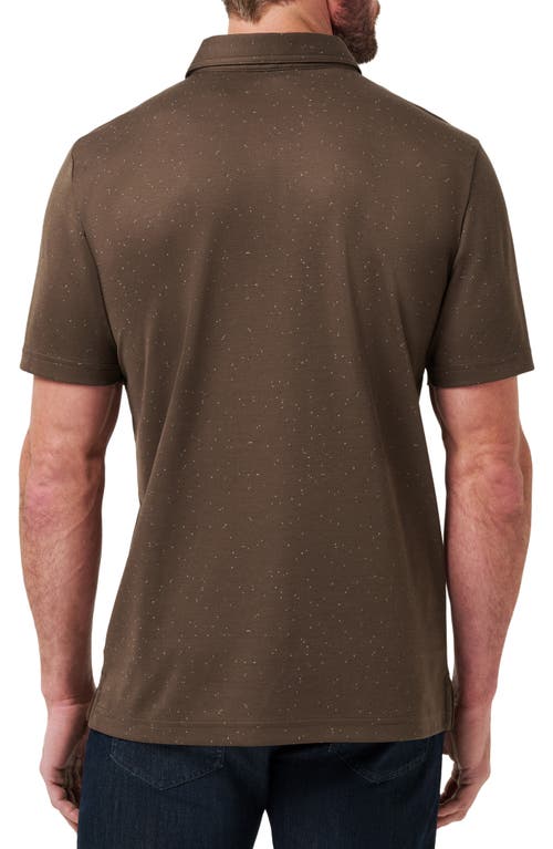 Travismathew Special Trip Ditsy Cotton Blend Polo In Brown