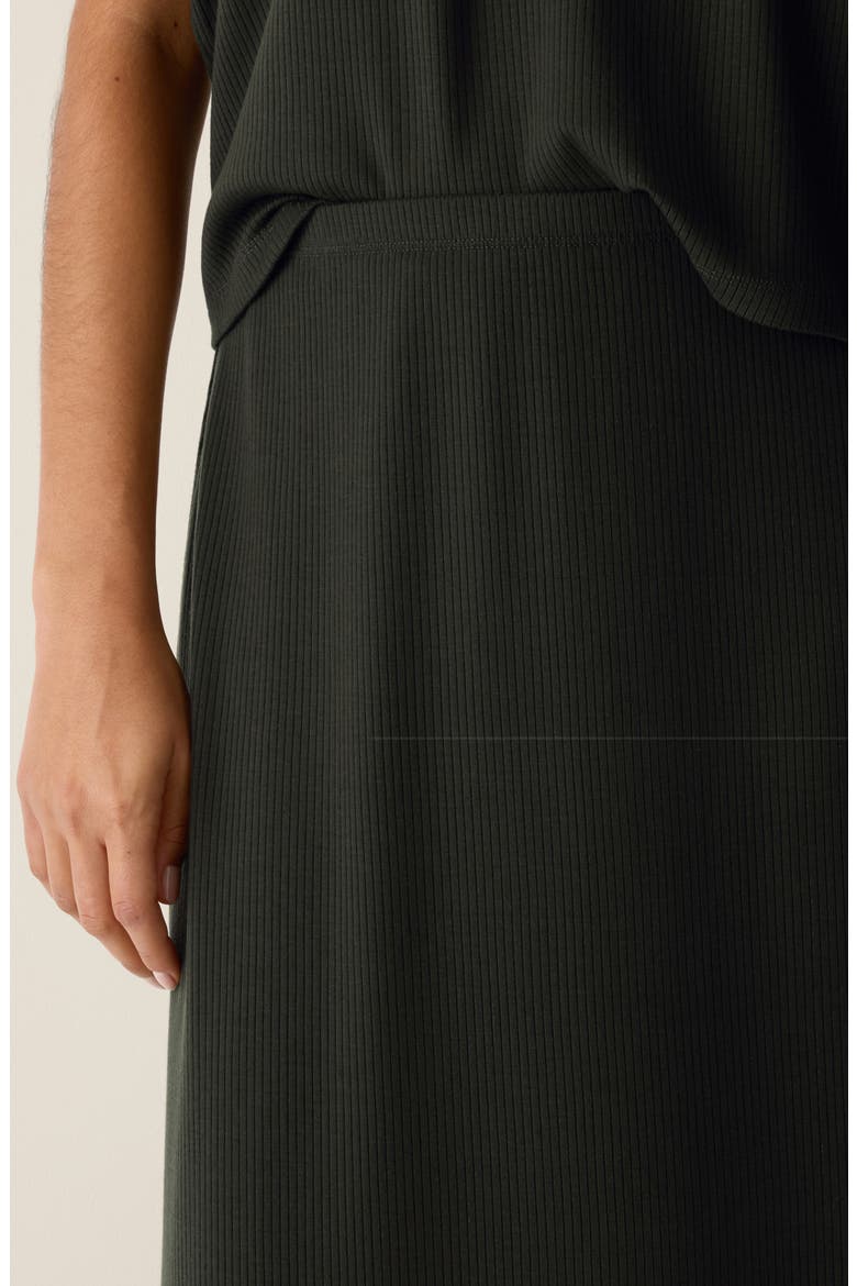 Rib Maxi Skirt, Alternate, color, SEAWEED