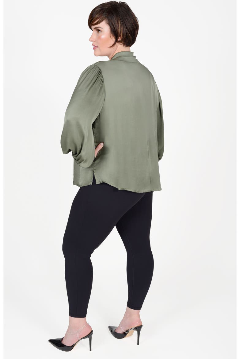 Mia Convertible Scarf Neck Blouse, Alternate, color, OLIVE
