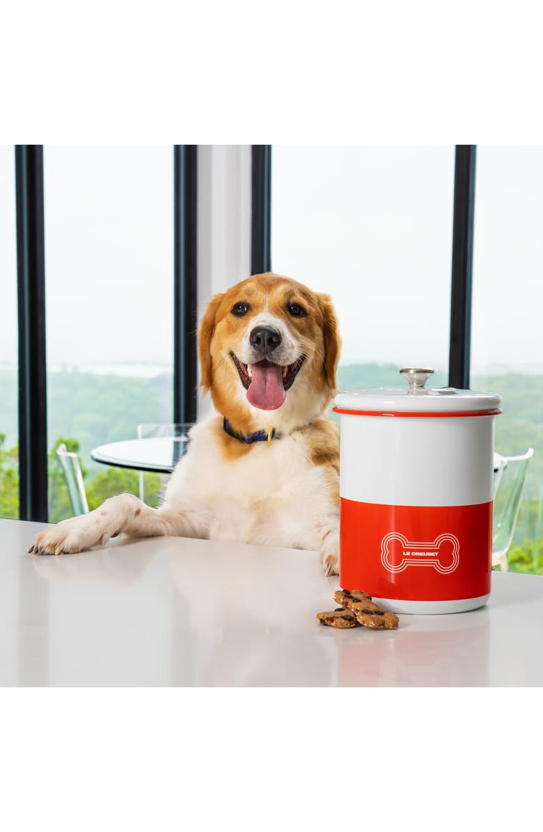 Le Creuset Dog Treat Jar, Alternate, color, Red