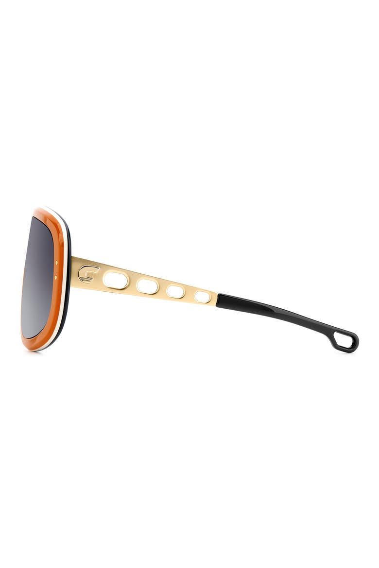 99mm FLAGLAB 17 99mm Shield Sunglasses, Alternate, color, ORANGE GOLD/ DARK GREY SF