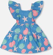 Deux par Deux Short Sleeve Crinkle Jersey Shell Dress