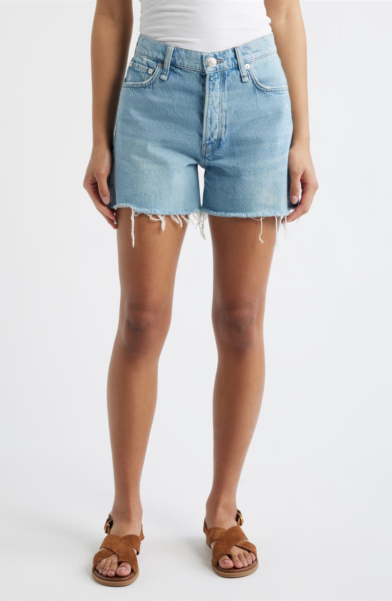 rag & bone High Waist Cutoff Denim Shorts, Main, color, Narrows