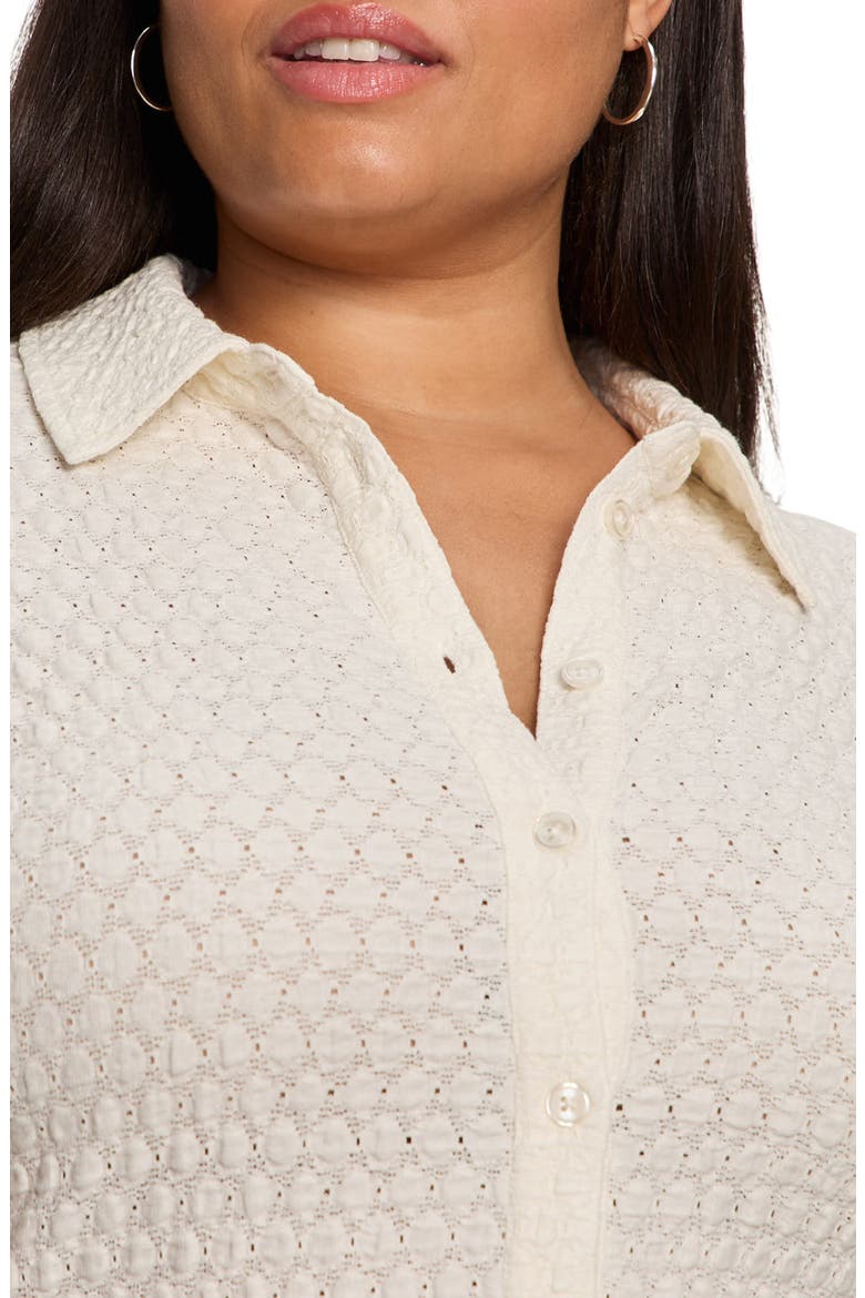 Dreamer Textured Bubble Knit Button-Up Shirt, Alternate, color, CHALK WHITE