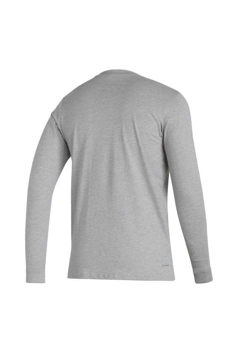 Men's adidas Heather Gray Austin FC Icon AEROREADY Long Sleeve T-Shirt, Alternate, color, Heather Gray