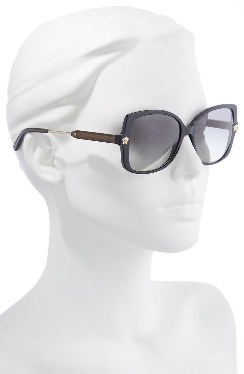 Versace 56mm Gradient Butterfly Sunglasses, Alternate, color, 