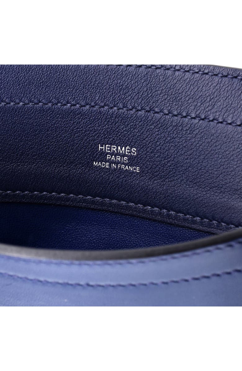 Pre-Owned Hermes Aline Bag Milo Lambskin and Swift Mini, Alternate, color, Bleu Saphir