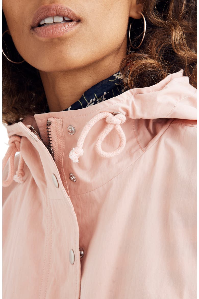 Water Resistant Raincoat, Alternate, color, PINK OYSTER
