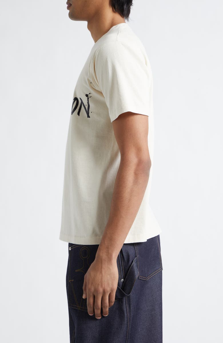 JW Anderson Circular Logo Graphic T-Shirt, Alternate, color, Ecru