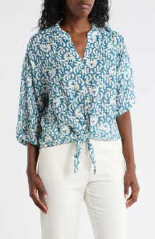 Halogen® Tie Front Top