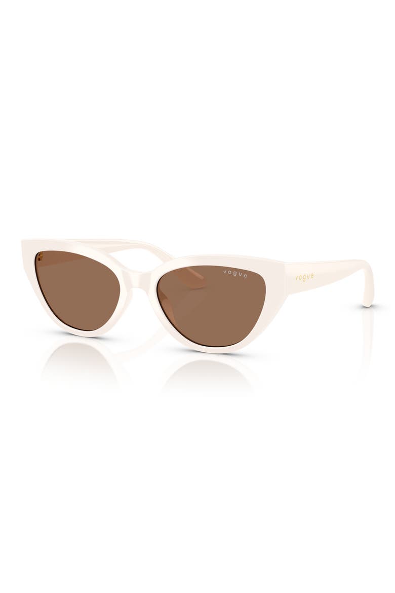 50mm Cat Eye Sunglasses, Alternate, color, MILKY IVORY