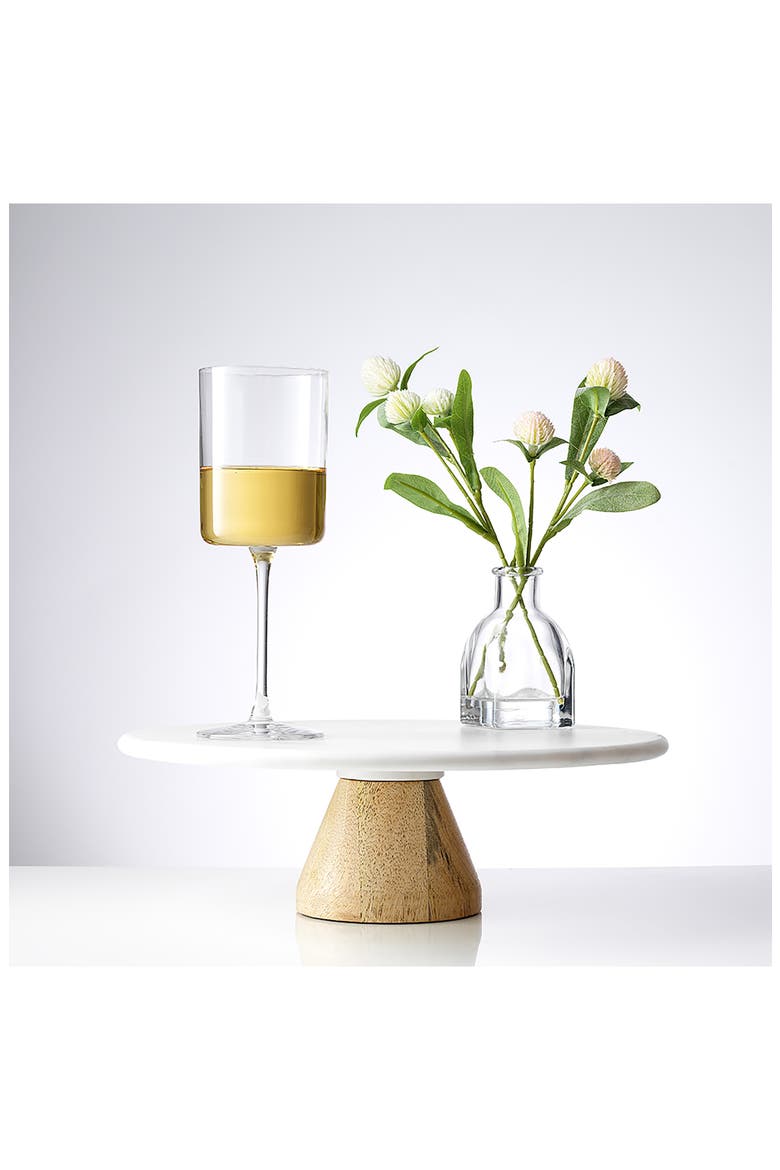 Claire Crystal Cylinder White Wine Glass - Set of 4, Alternate, color, CLEAR